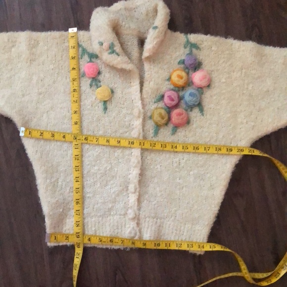 Beautiful Vintage Bullocks Sweater Button Front Cardigan Collar Small Medium S/M - Picture 8 of 9
